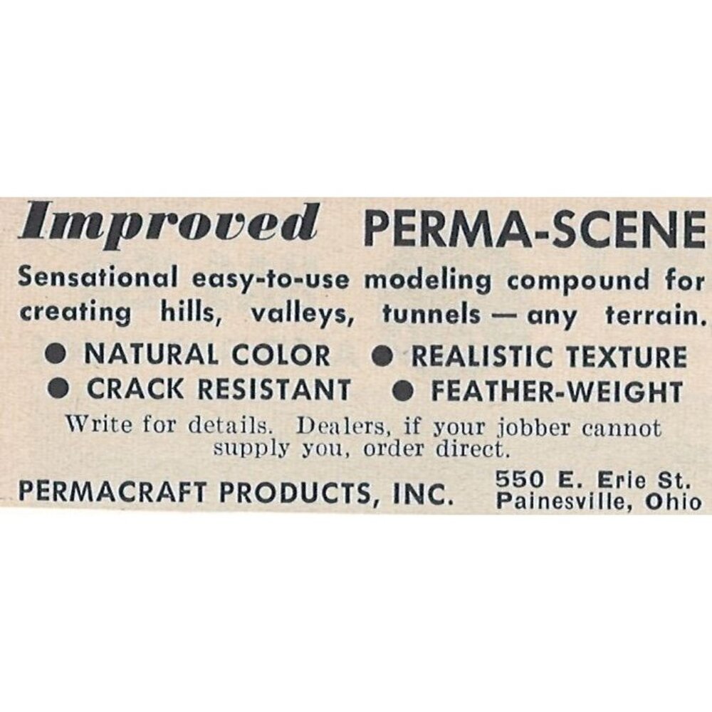 Permacraft Products Perma Scene Vintage Print Ad Original 1954 u Palneville Ohio